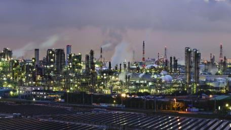 Ukishima Solar Power Plant & Surrounding Industrial Area wallpaper