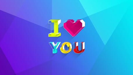 Abstract I love you wallpaper