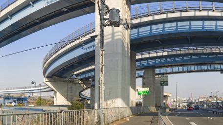 Panorama of the Oyamazaki Interchange in Kyoto wallpaper
