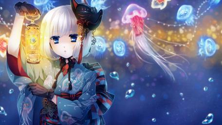 Ethereal Glow of the Jellyfish Night wallpaper