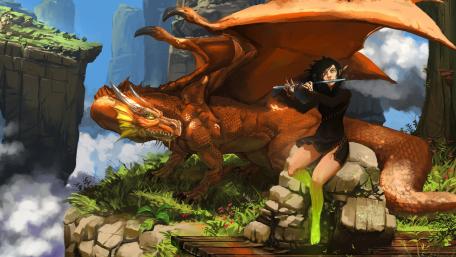 Mystical Melodies in a Dragon's Realm wallpaper