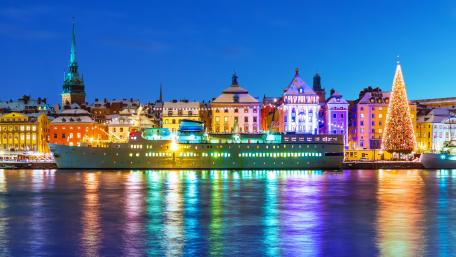 Christmas season in Stockholm wallpaper