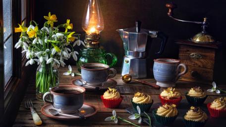 Cozy Café Delight wallpaper