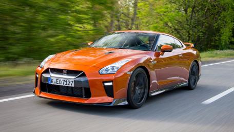 Orange Nissan GT-R wallpaper