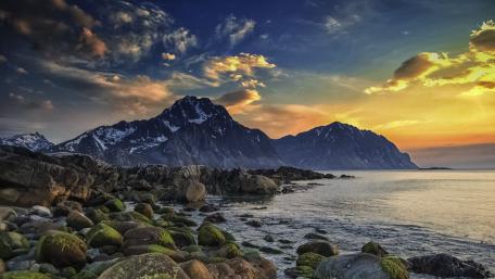 Arctic Lofoten at spring wallpaper