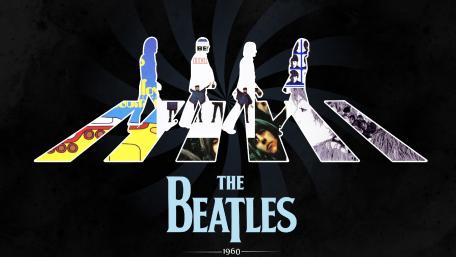 The Beatles Silhouette Montage wallpaper
