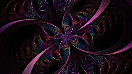 Purple fractal digital art wallpaper