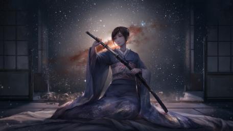 Kimono female warrior wallpaper