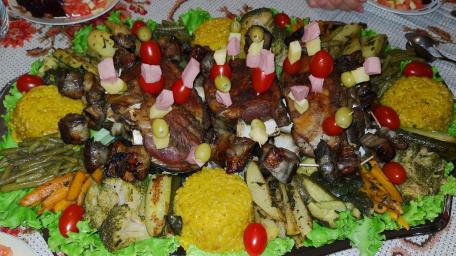 Festive Feast with Colors and Flavors wallpaper