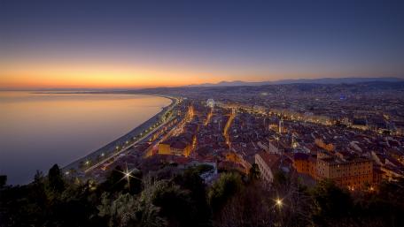 Nice at sunset wallpaper