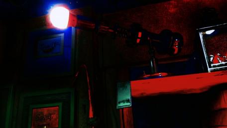 Mysterious Room Under Night Lighting wallpaper