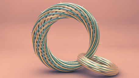 Elegant 3D Rings Design for Modern Aesthetics wallpaper