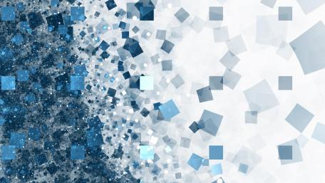 Blue and White Cube Collage wallpaper