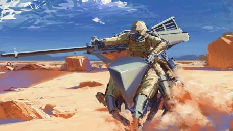 Sci-fi warrior wallpaper