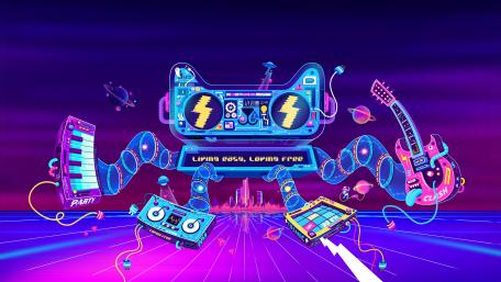 Neon instruments wallpaper