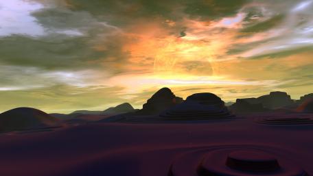 Alien planet desert wallpaper