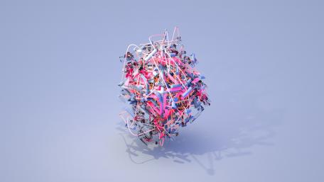 Vibrant 3D Abstract Sphere Design wallpaper