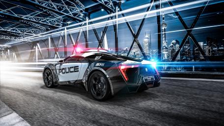 Futuristic Police Supercar Pursuit wallpaper