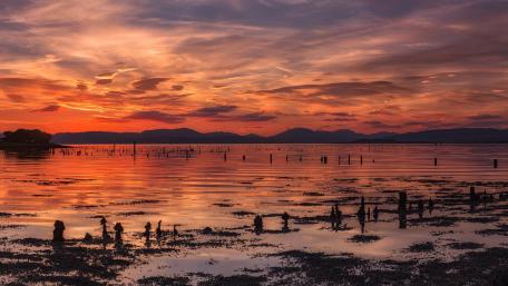 Clyde River at sunset wallpaper