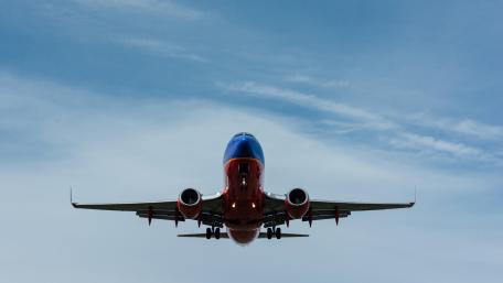 Southwest Airlines Flying over Washington, D.C. wallpaper
