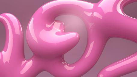 Pink Fluid Elegance in Abstract 3D Design wallpaper