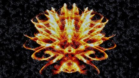 Fiery Fractal Symmetry Wallpaper wallpaper