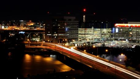 Vibrant Night Cityscape wallpaper