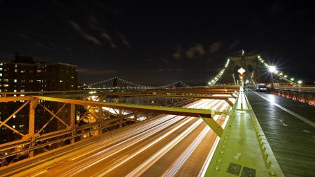Brooklyn Bridge Lights at Night wallpaper