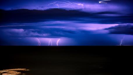 Electric Storm Over the Horizon wallpaper