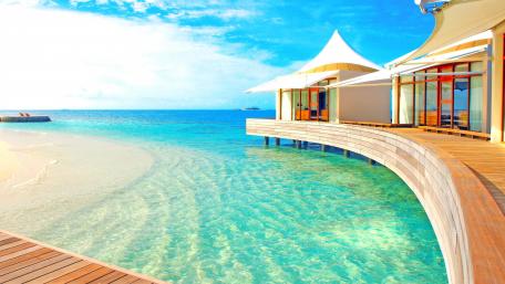 Tropical Escape to Overwater Luxury wallpaper