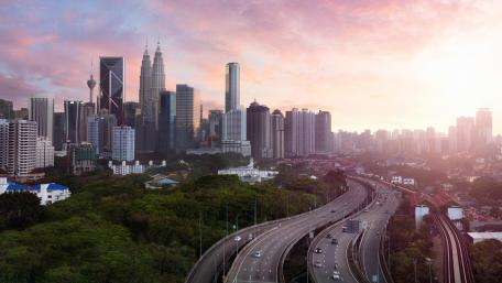 Sunset in  Downtown Kuala Lumpur wallpaper