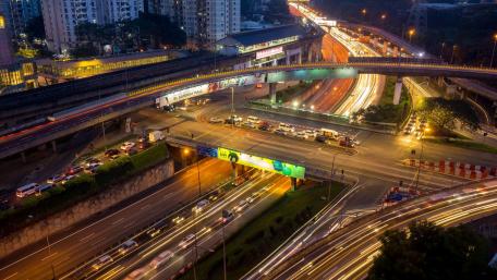 Interchange in Kuala Lumpur at Night wallpaper