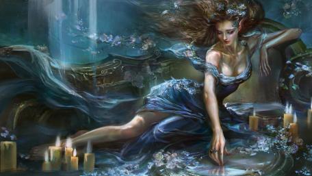 Mystical Enchantress in Enchanted Realm wallpaper