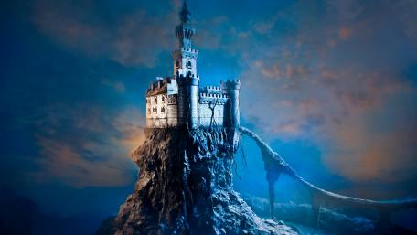 Mystical Castle in Enchanted Dreamland wallpaper