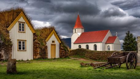 Glaumbaer Church wallpaper