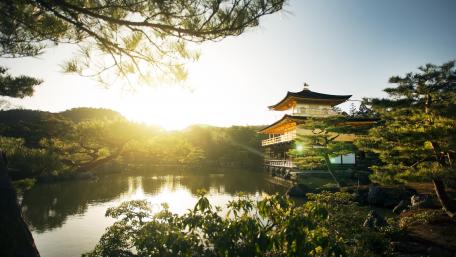 Golden Pavilion wallpaper
