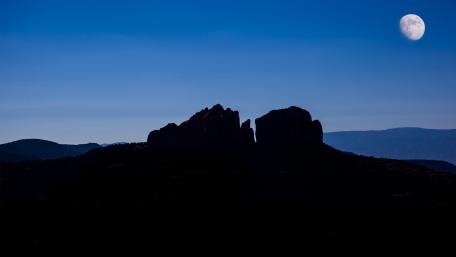 Rock formation silhouette wallpaper