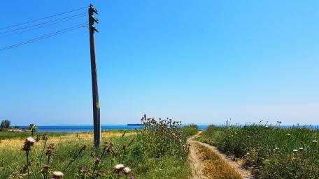 Dirt road to sea wallpaper