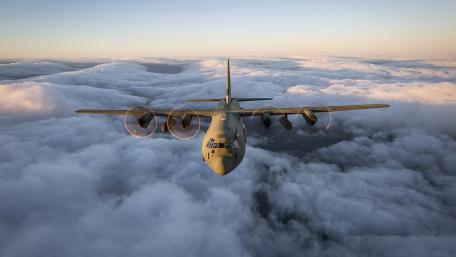 Above the Clouds with Military Might wallpaper