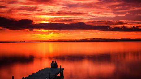 Romantic sunset wallpaper