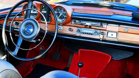 Vintage Car Interior with Classic Charm wallpaper