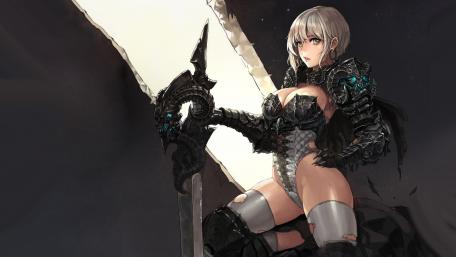 Fierce Anime Warrior Ready for Battle wallpaper
