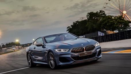 BMW on the Track at Dusk wallpaper