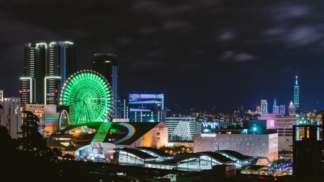 Miramar Entertainment Park & Taipei Skyline wallpaper
