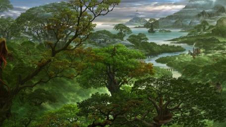 Fantasy jungle wallpaper