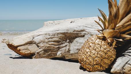 Gold pineapple wallpaper