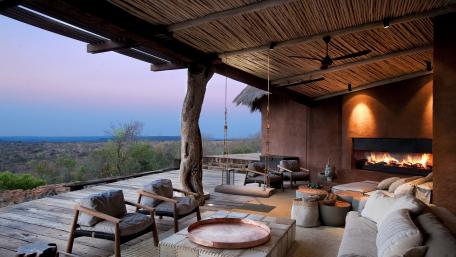 Serene Luxury Cottage Terrace Retreat wallpaper