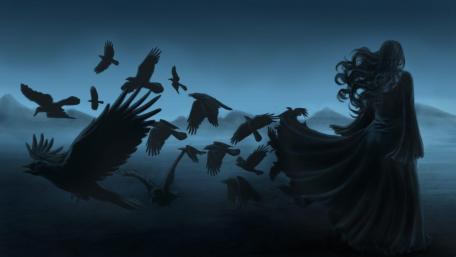Ethereal Night of Ravens wallpaper