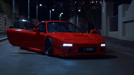 Red Honda NSX Majesty at Night wallpaper