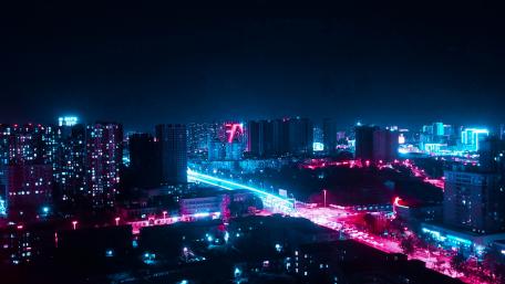 Neon Nights in the Cityscape wallpaper